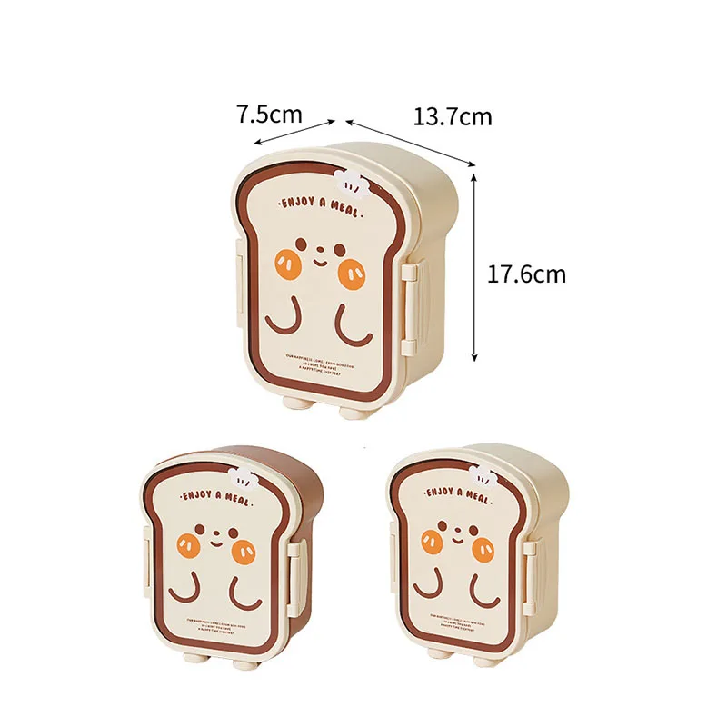 Children Cartoon Bento Box Cute Lunch Box Outdoor Picnic Food Container Fruits Snacks Storage Box for Kids Student