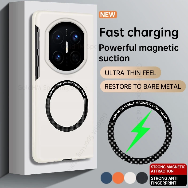 

2in1 Matte Candy Solid Color Frameless Plastic For Magsafe Case For Huawei Mate X7 X6 MateX7 Magnetic Wireless Charging PC Cover