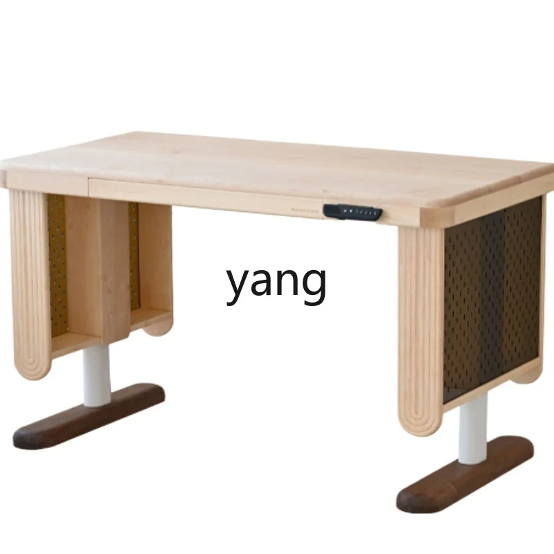 CX Maple Solid Wood Electric Height Adjustable Desk Multifunctional Game Table