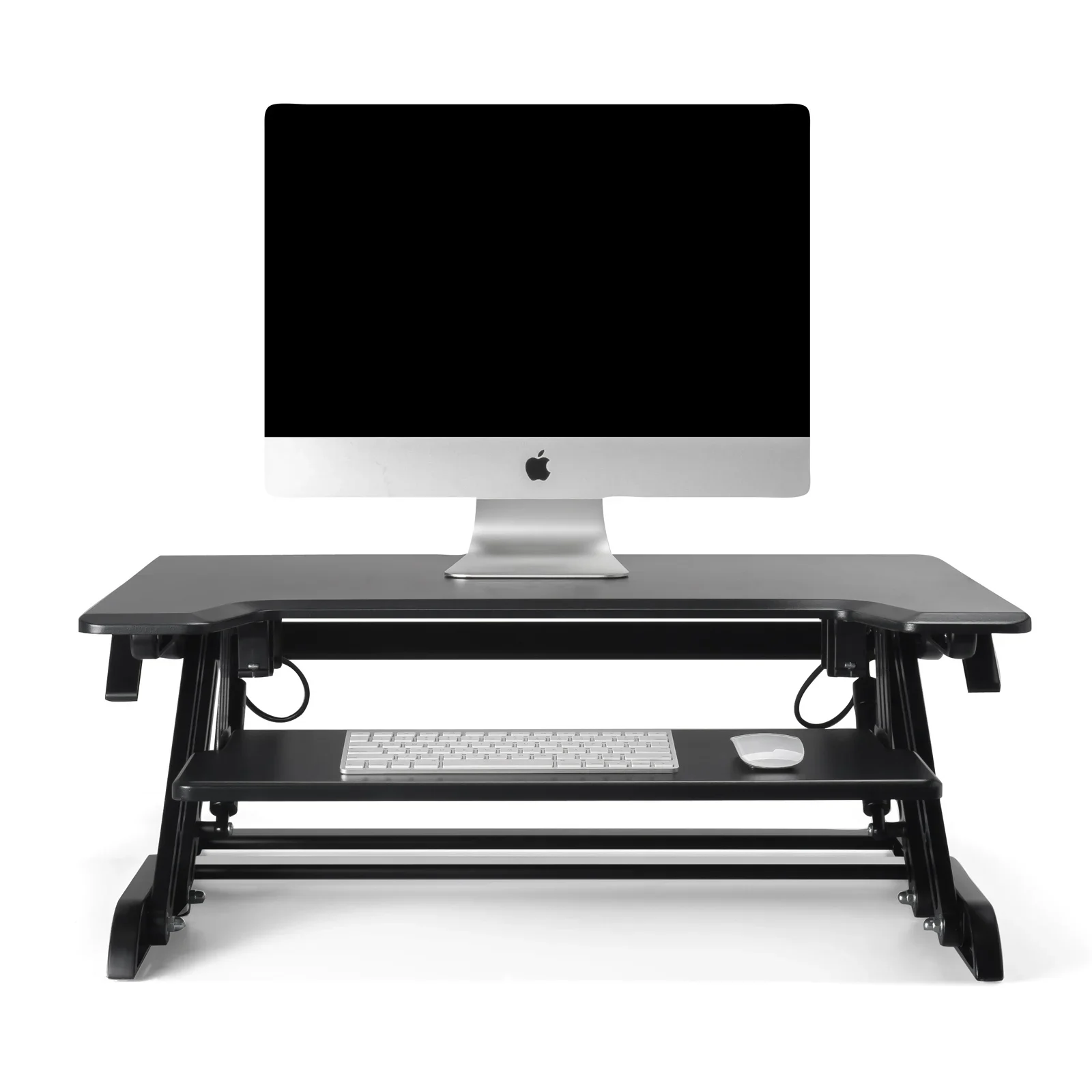 High End Portable Flexible Height Adjustable Laptop Black Folding Table Stand With Keyboard Tray