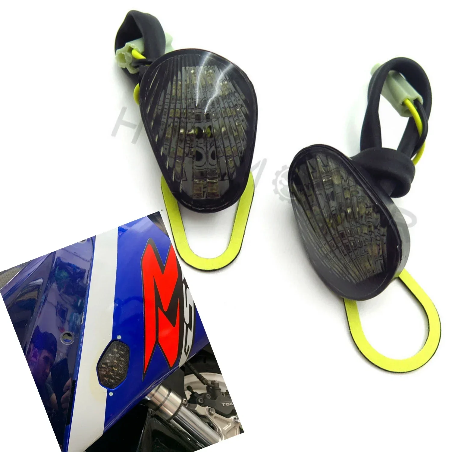 

Motorcycle Parts Smoke Euro LED Flush Mount Turn Signal For Yamaha 2002-2008 YZF R1,2003-2014 YZF R6