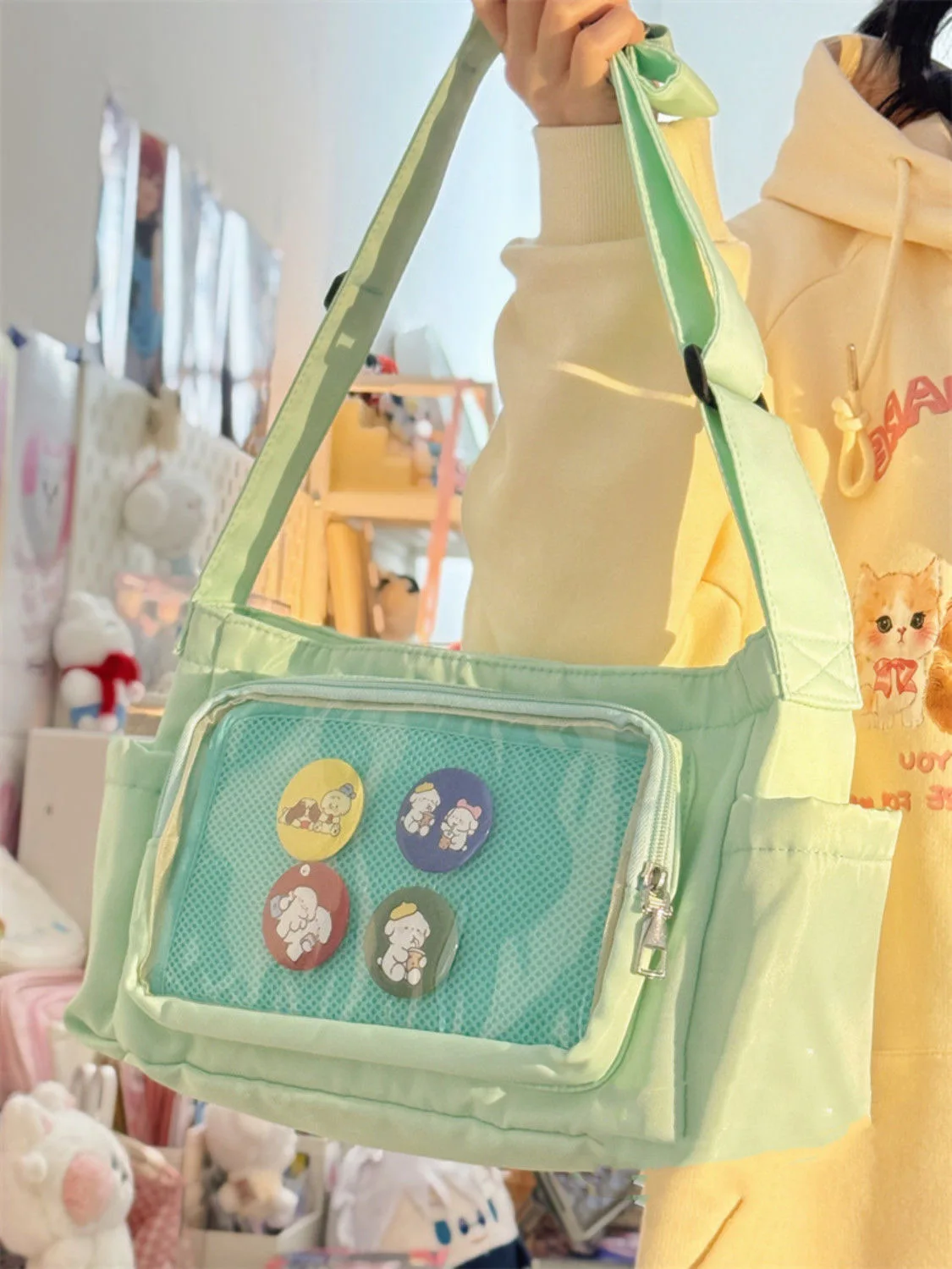 Japanese Collage Style Crossbody Bags For Women Transparent Kawaii Itabag For Dolls New 2024 Shoulder Bag Ita Bag JK Bag Bolso