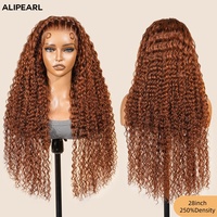 Alipearl Hair Windsor Caramel Color Hairstylist Deep Wave 13x6 Lace Frontal Wig Pre Cut Lace Pre Plucked