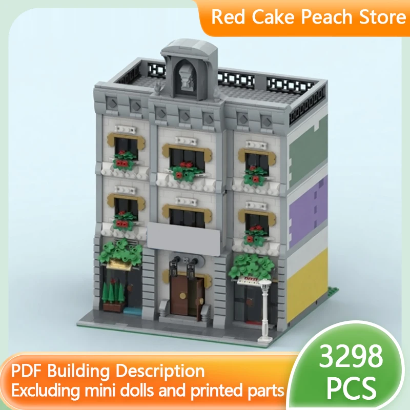 

Street View Model MOC Building Bricks Beaty Parlour, Travel And Gym Modular Technology Children Holiday Gifts Assemble Toys Suit