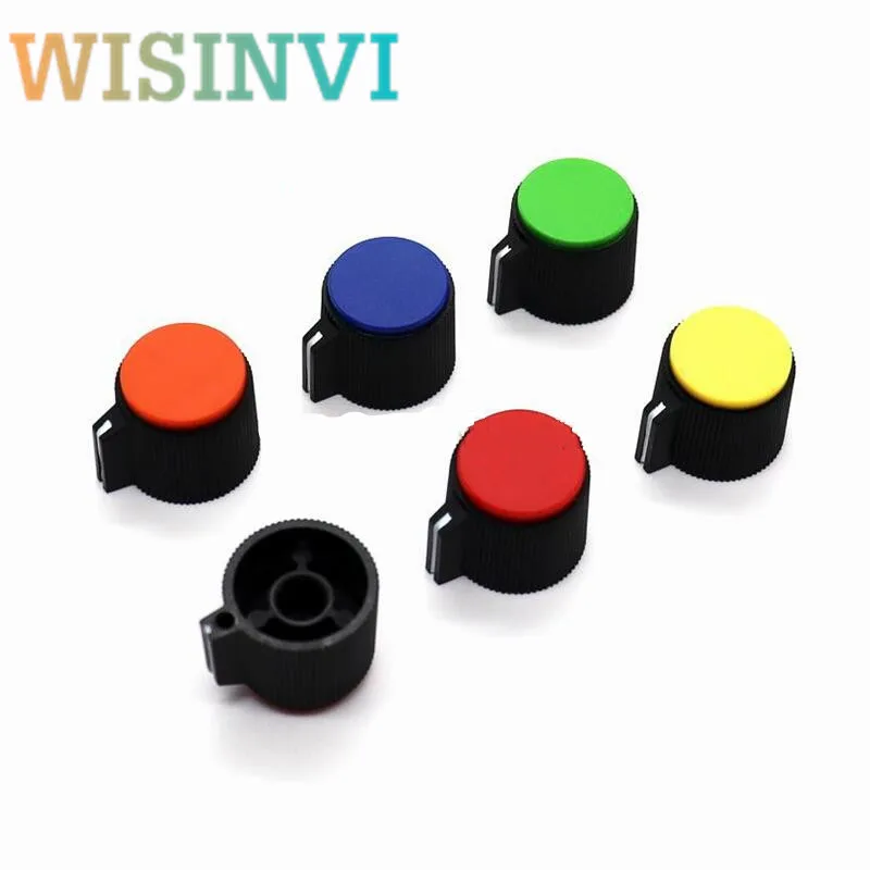 10pcs 20×17MM Potentiometer Knob Encoder knob cap electric welding machine adjusting switch cap Flower Shaped Hole 6mm