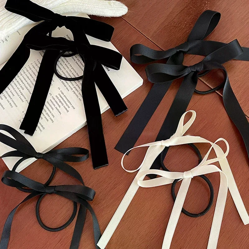 2/5 قطعة ربطة شعر نسائية عصرية ولطيفة على شكل فيونكة سوداء مناسبة للاستخدام اليومي إكسسوارات شعر هدية موصى بها #4