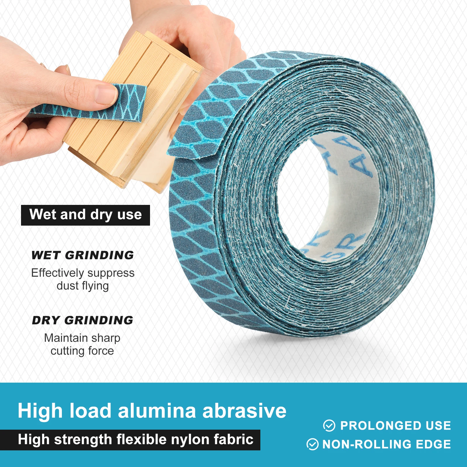 5/6 لفة قماش الصنفرة 1 بوصة × 20 لفات ورق الصنفرة تشكيلة 80 150 240 320 400 600 أحزمة الصنفرة للمعادن النجارة P