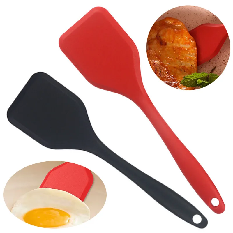 Silicone Cooking Leakage Spatula Heat Resistant Silicone Spatula Turner Scratch Flipper Kitchen Utensils for Eggs Burgers Crepes