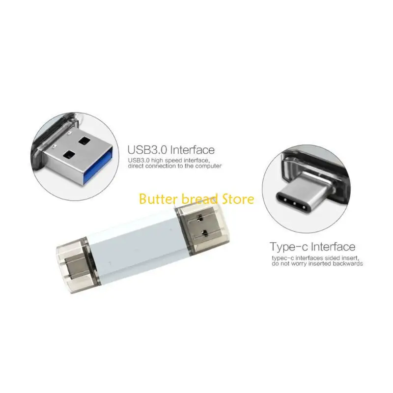 W89C Type-C OTG 2 in 1 USB Memory Photo Drive محرك أقراص فلاش للهاتف الذكي اللوحي