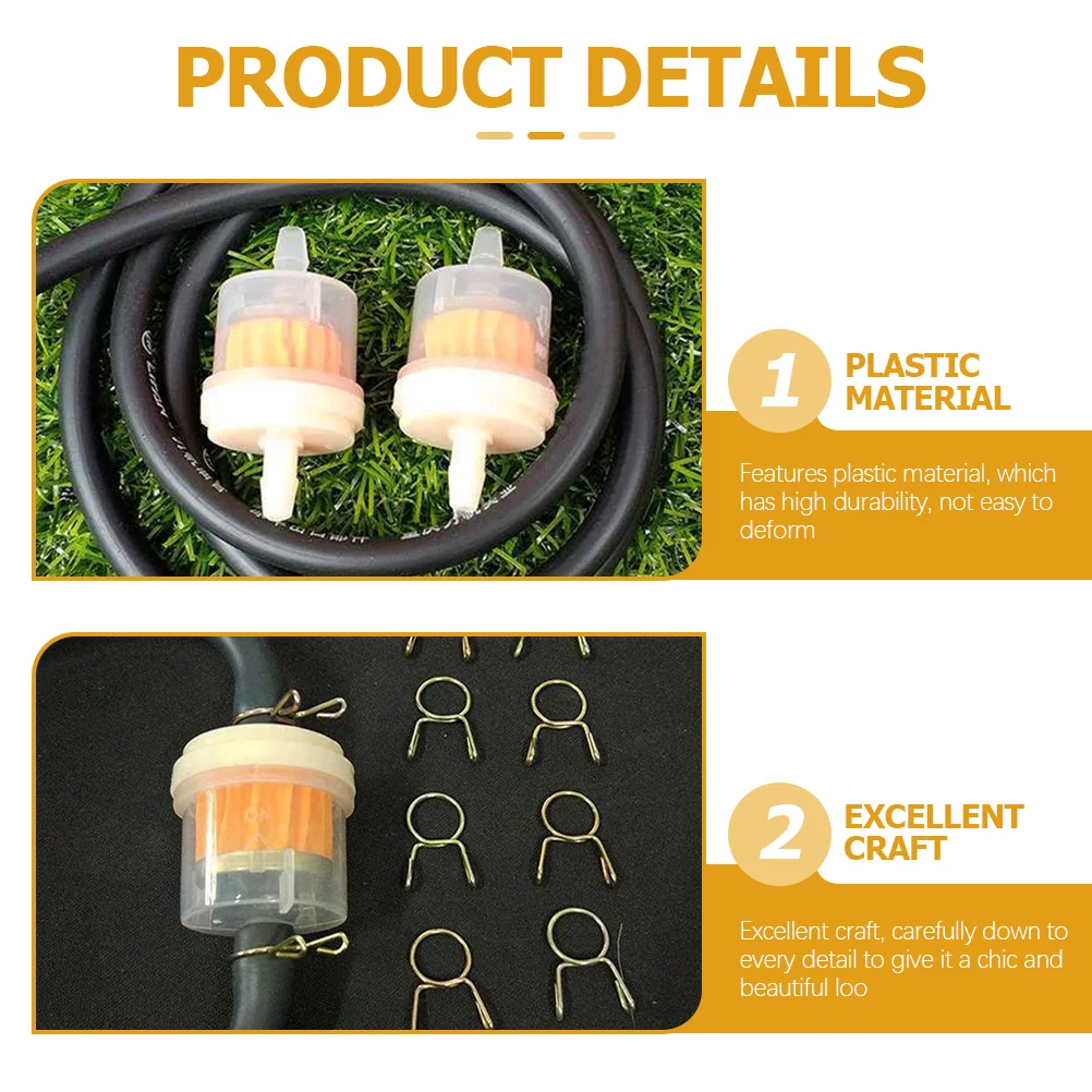 

20pcs Inline Fuel Filter For Motorcycle Scooter Atv Oil Filter Premium Replacement High-Efficiency Paper Element