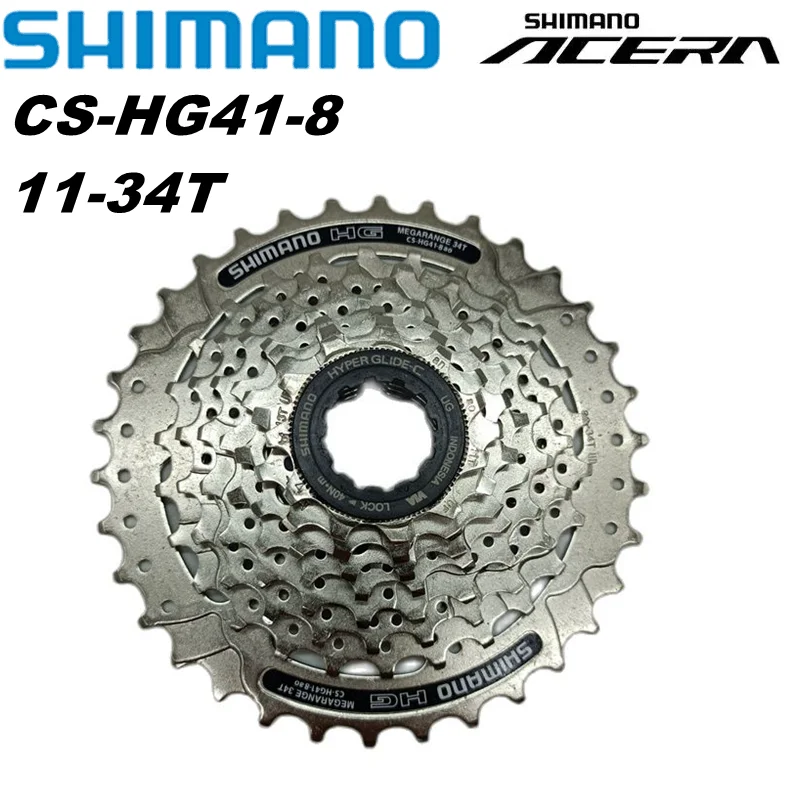 Shimano CS-HG41-8 Bike Cassette MTB Mountain Bicycle HG41-8 Freewheel 8 Speed Flywheel HG41 Cassette 11-32T 11-34T Crankset