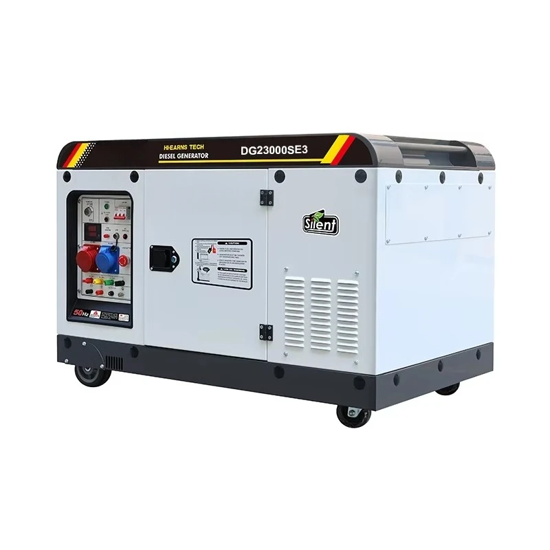 

Hiearns DG23000SE3 16-18KW Diesel Generator, Equipped with a 2V98 Twin-cylinder Diesel Engine and Wheels, Suitable for Home Use