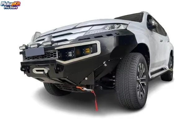 

Steel Bull Bar Front Bumper with Dual D‑Rings for Pajero Sport