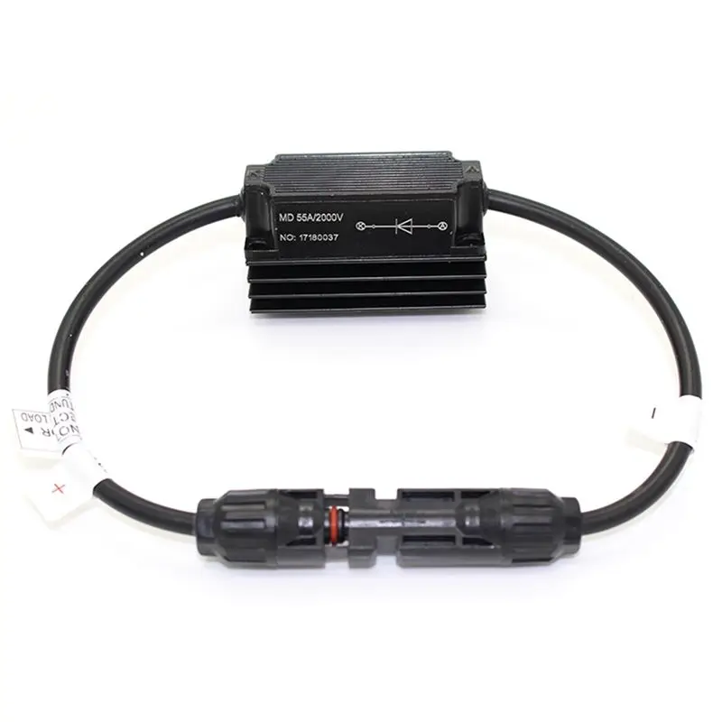 SCLS 1 Pcs Outdoor Waterproof 55Amp DC 2000V Solar Connector Style Solar Panel In-Line Diode Connector IP67 for Combiner Box