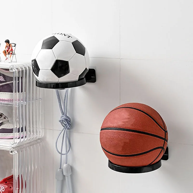 1PC 90 Degree Rotation Ball Rack Basketball Volleyball Soccer Display Holders On The Wall Ball Rack Football Display Rack