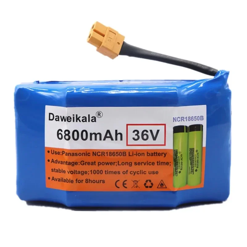 36V 6.8Ah 12.0Ah High Capacity Lithium Battery Pack 10S2P Rechargeble Battery for HoverBoard Unicycle Scooter Twist Car Battery