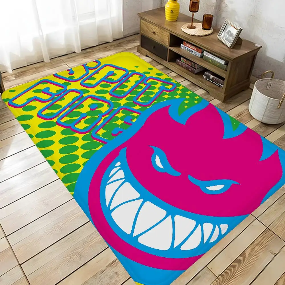 S-Spit F-Fires Logo Floor Mat INS Style Soft Bedroom Floor House Laundry Room Mat Anti-skid Bedside Area Rugs