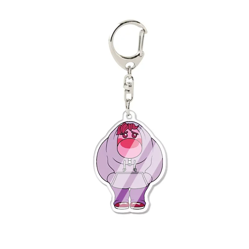 Disney Inside Out Double-sided Keychain Bag Pendant Accessor Anxiety Disgust Fear Joy Envy Anger Cute Car Keyring Kids Toy Gifts