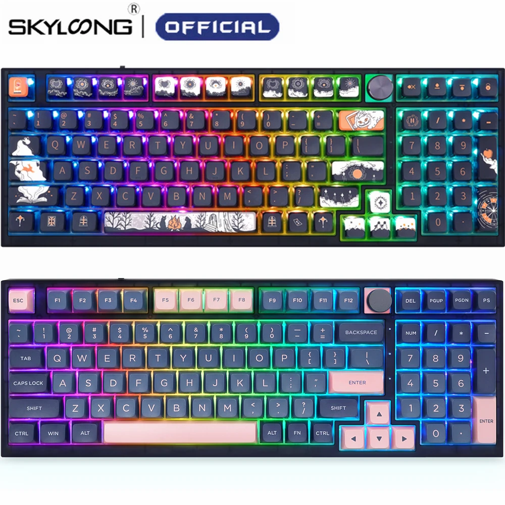 

SKYLOONG GK980 Mechanical Keyboard Lite Gasket 3 Modes Bluetooth Wireless 2.4G Wired Hot Swap Knob RGB Gamer PC Gaming Keyboards