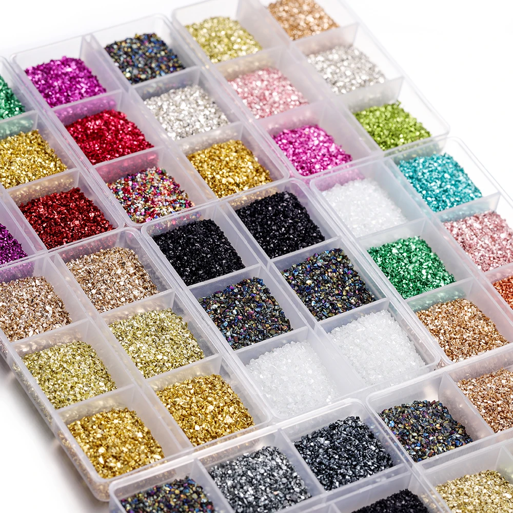 30g Broken Glass Stones Epoxy Resin Mold Fillings Crystal Irregular Crushed Stone For Jewelry Making DIY Crafts Nail Art Filler