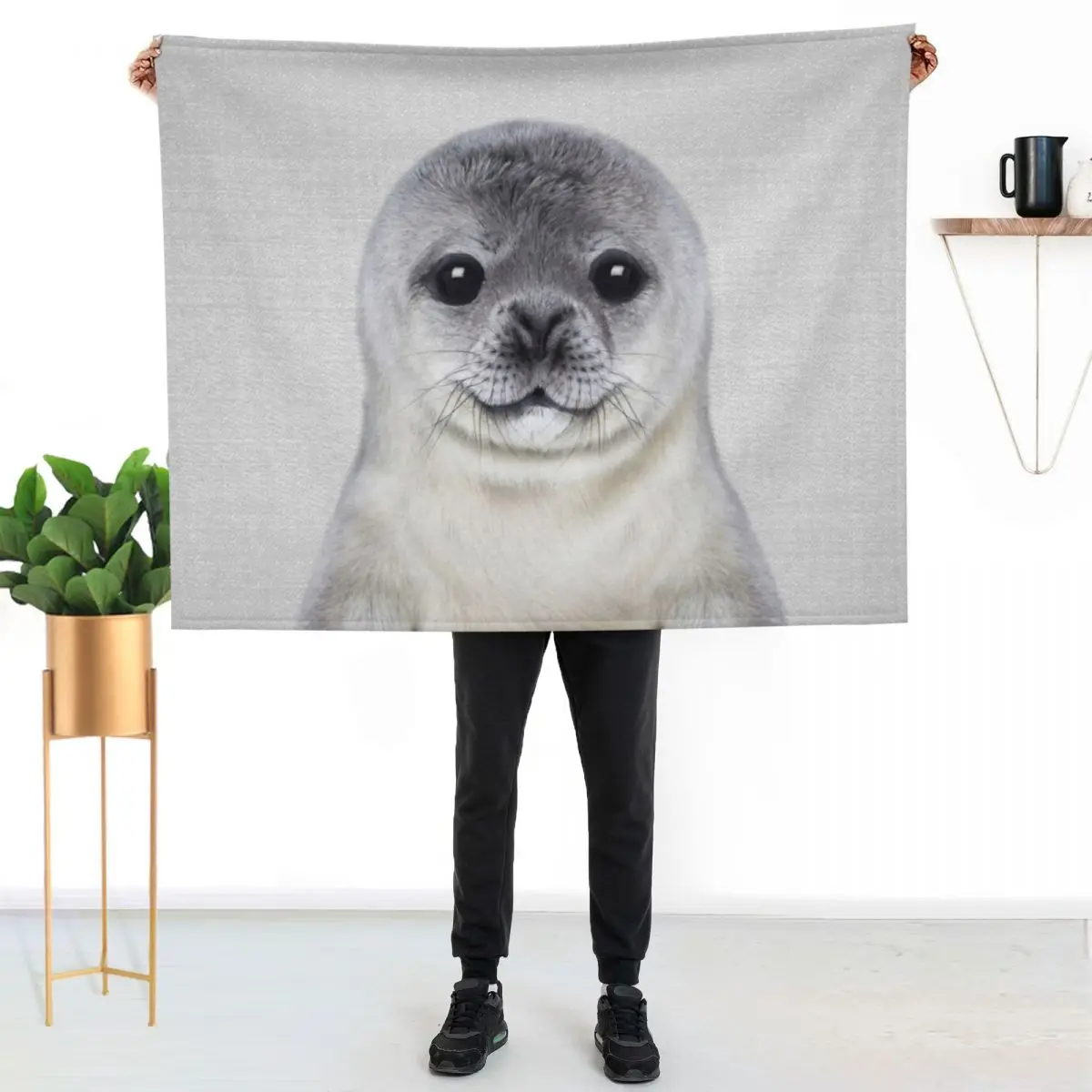 

Baby Seal - Colorful Throw Blanket All Season Soft Lightweight Blanket for Home