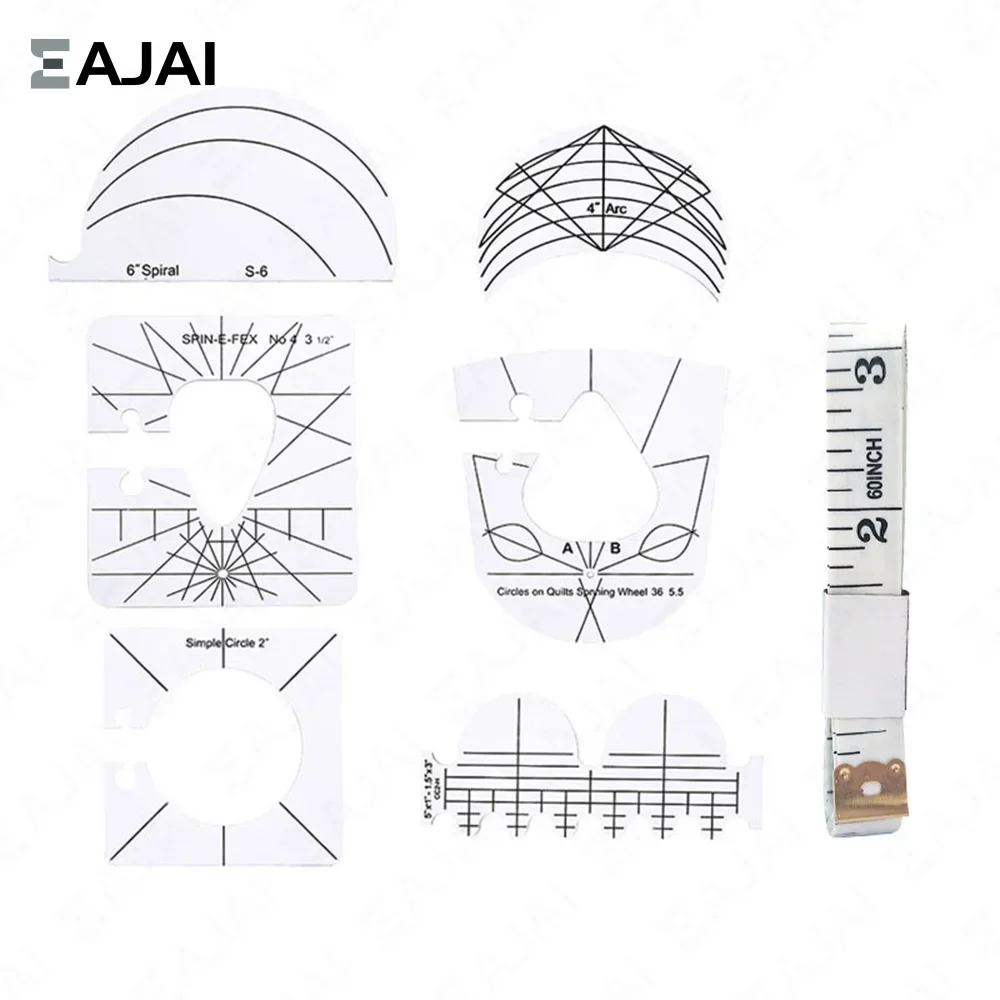 Clear Acrylic Ruler for Sewing Ruler Set for Drawing Sewing Craft Supplies Geometric Drawing Architecture Tailor Rulers Set DIY