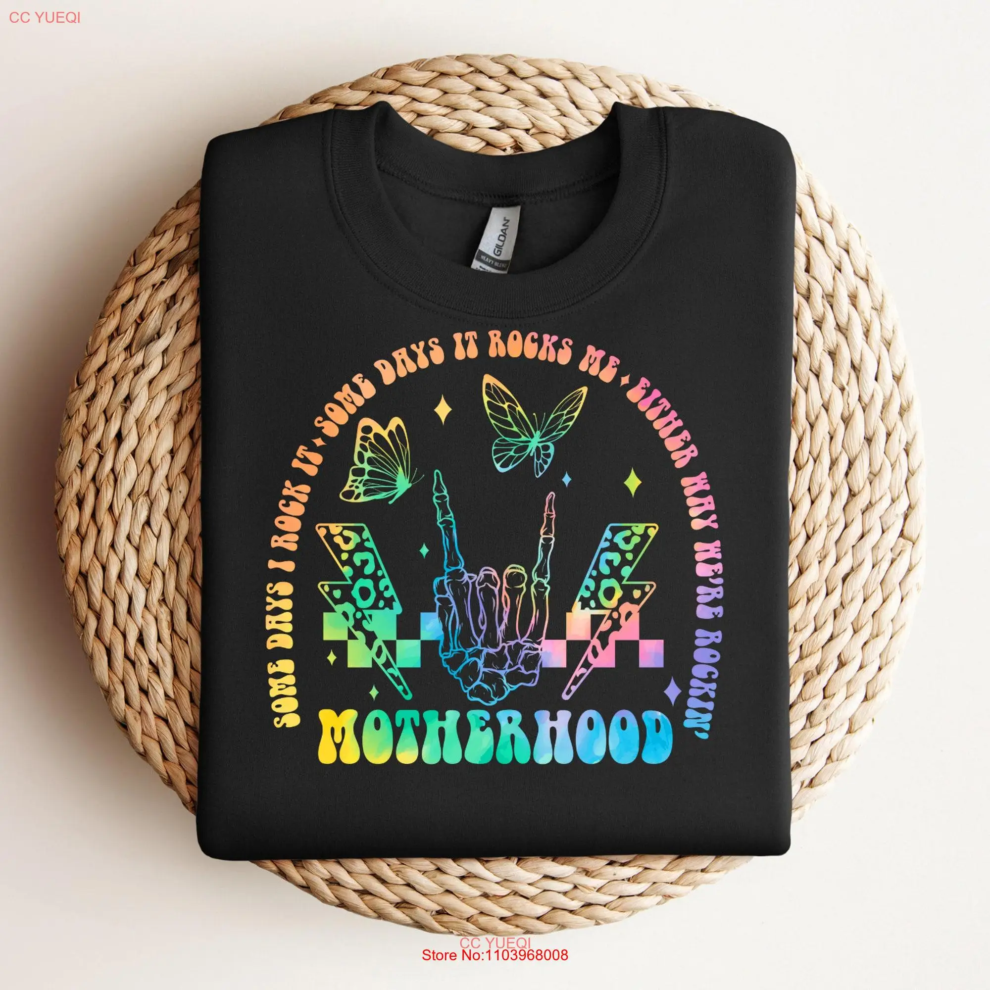 Материнство иногда I Rock It Rocks Me Футболка мама рокер s День матери подарок длинный или короткий рукав