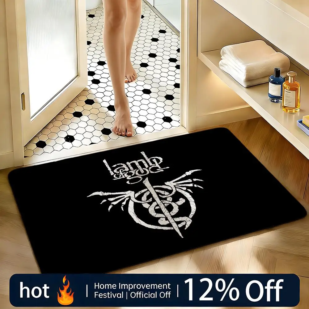 Soft Absorbent Non-Slip Rug Band L-Lamb of GodS Floor Mat Home Decor Doormat Bedroom Floor Mat Shower Carpet
