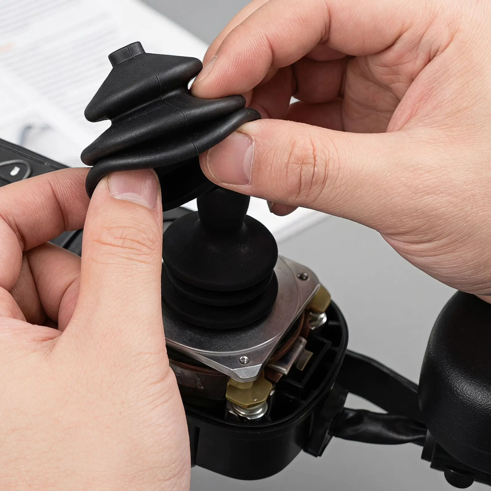 2Pcs Wheelchair Controller Dust Cover Elastic Rubber Joystick Protective Sleeve for Electric Wheelchair Joystick Button Cap