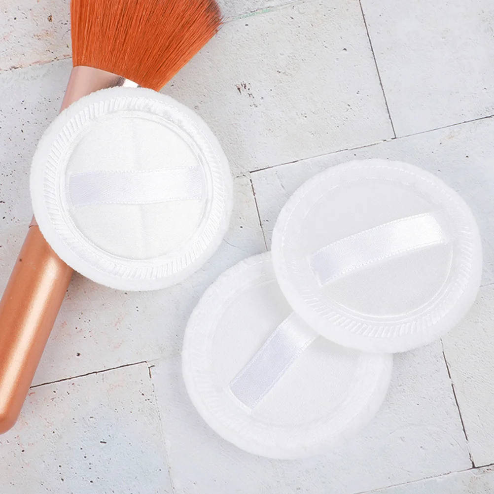 

15Pcs Rounded Makeup Powder Soft Supple Comfortable for Sensitive Skin Daily Use Long Lasting Rounded Powder Puff