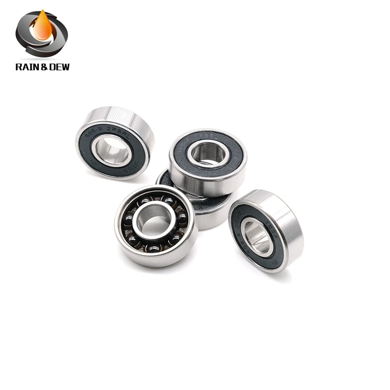 Bearings 608 2PC 8*22*7mm Bearing Steel Ring Si3N4 Ceramic Balls Bearing For Metal Fidget Spinner 608 RS 2RS 608RS