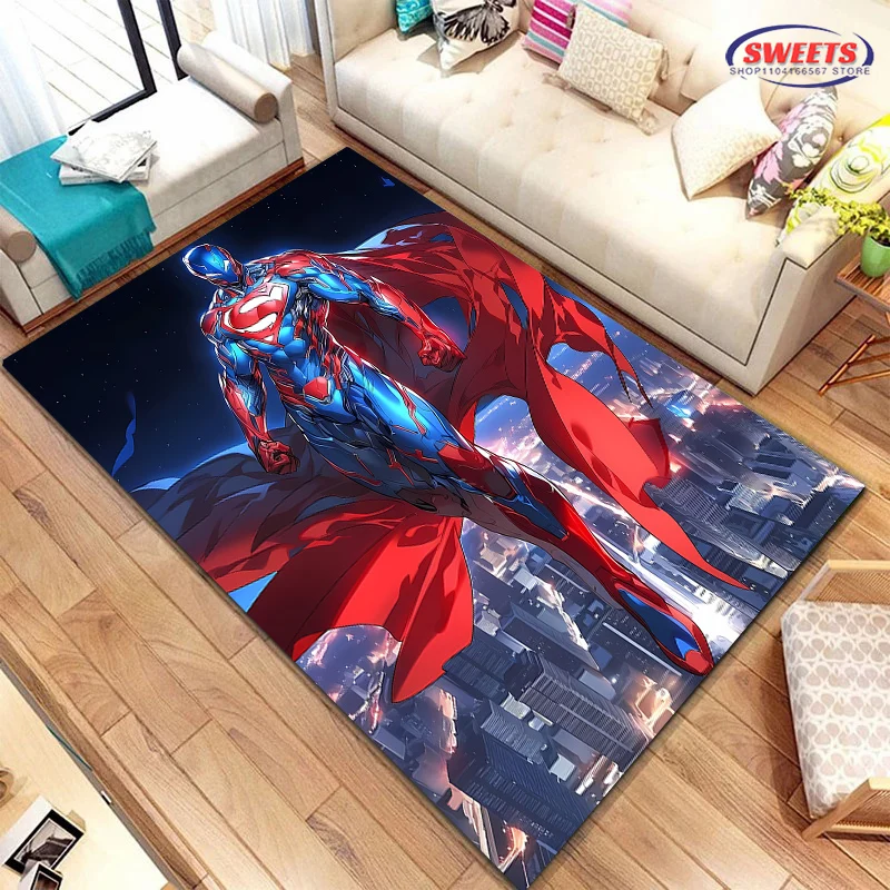 New To Superman Carpet! Beautify The Space,Add Soft and Comfortable,Living Room Bedroom Entrance Door Office Area Can BeUsed Mat