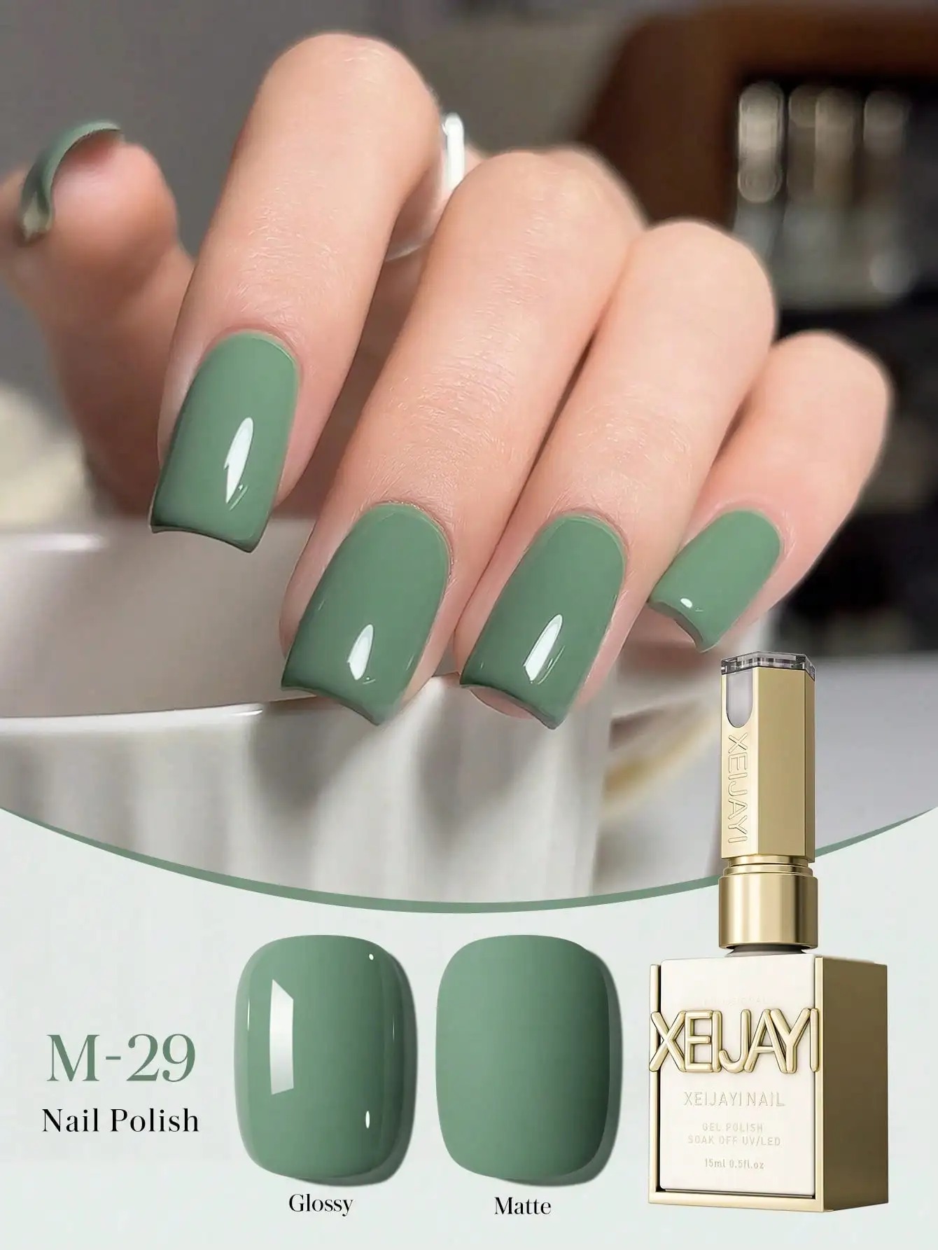

XEIJAYI 1 шт. зеленый гель для ногтей, полуперманентный дизайн ногтей, замачиваемый УФ-светодиодный маникюрный салон, гель для маникюрного салона «сделай сам», подарок для женщин