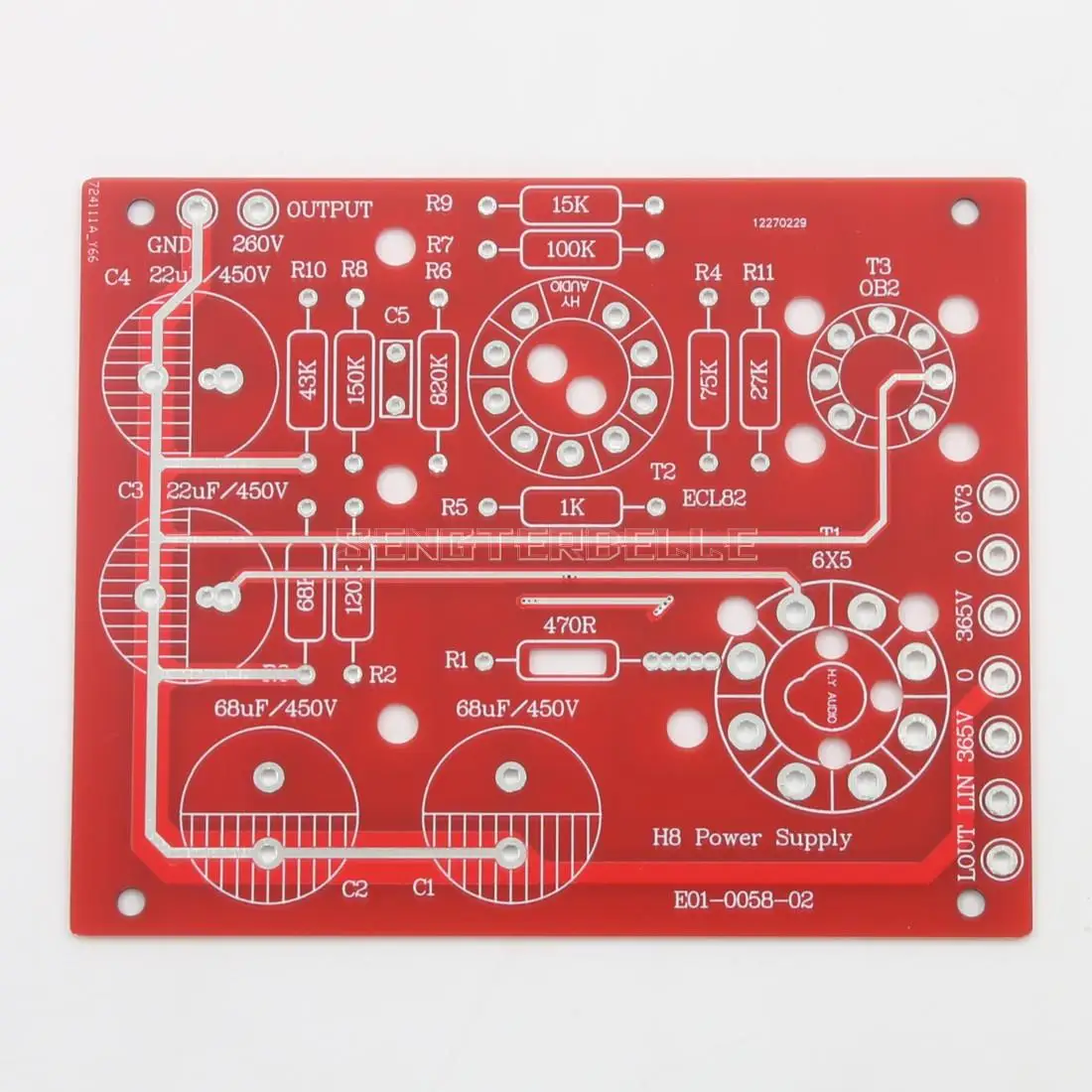 H8-真空管Hi-Fi電源6x 5,オーディオ用c260v psu,プリアンプ