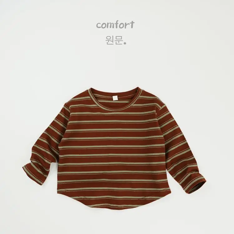 2025 Autumn New Children Striped T Shirts Boys Girls Cotton O-neck Tops Kids Bottoming Tee Baby Casual T Shirts Vintage Clothes