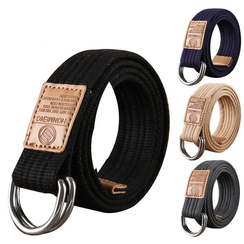 

Unisex Military Canvas Belts D Ring Buckle Combat Woven Army Waistband Quick Release Tactical Belt Outdoor Hunting Hiking Tools