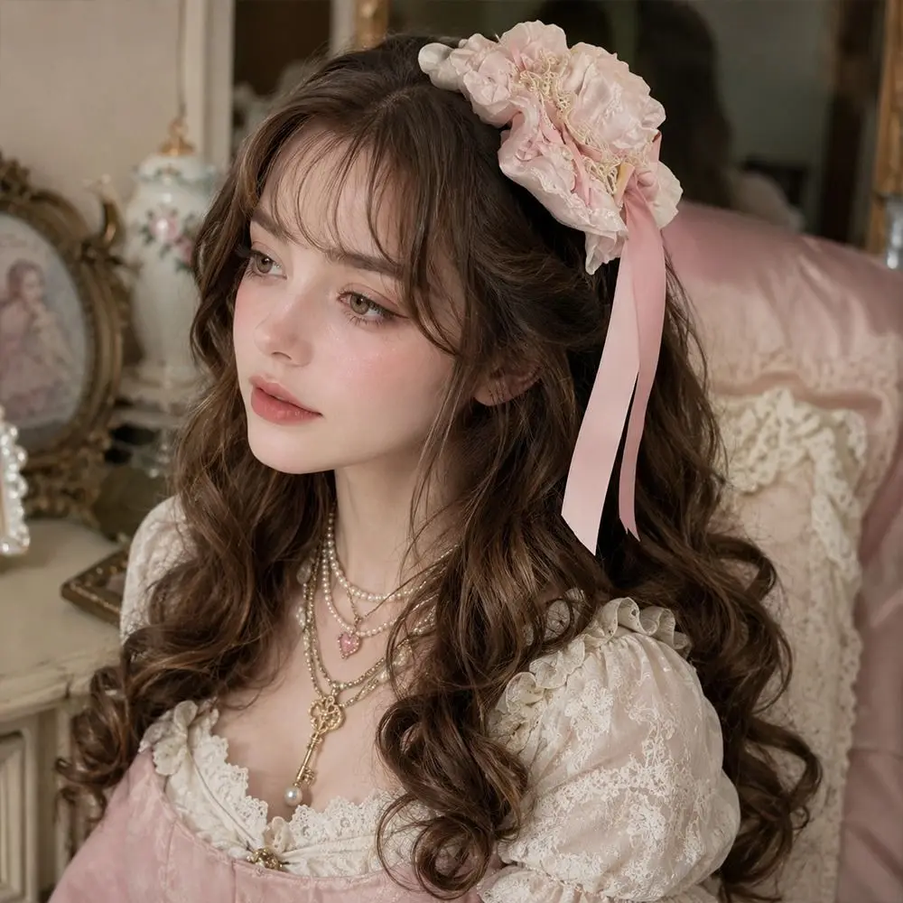 Kawaii Bowknot Mini Top Hat Vintage Elegant Bow Hair Clip Fascinator Exquisite Lace Hair Clip Cosplay