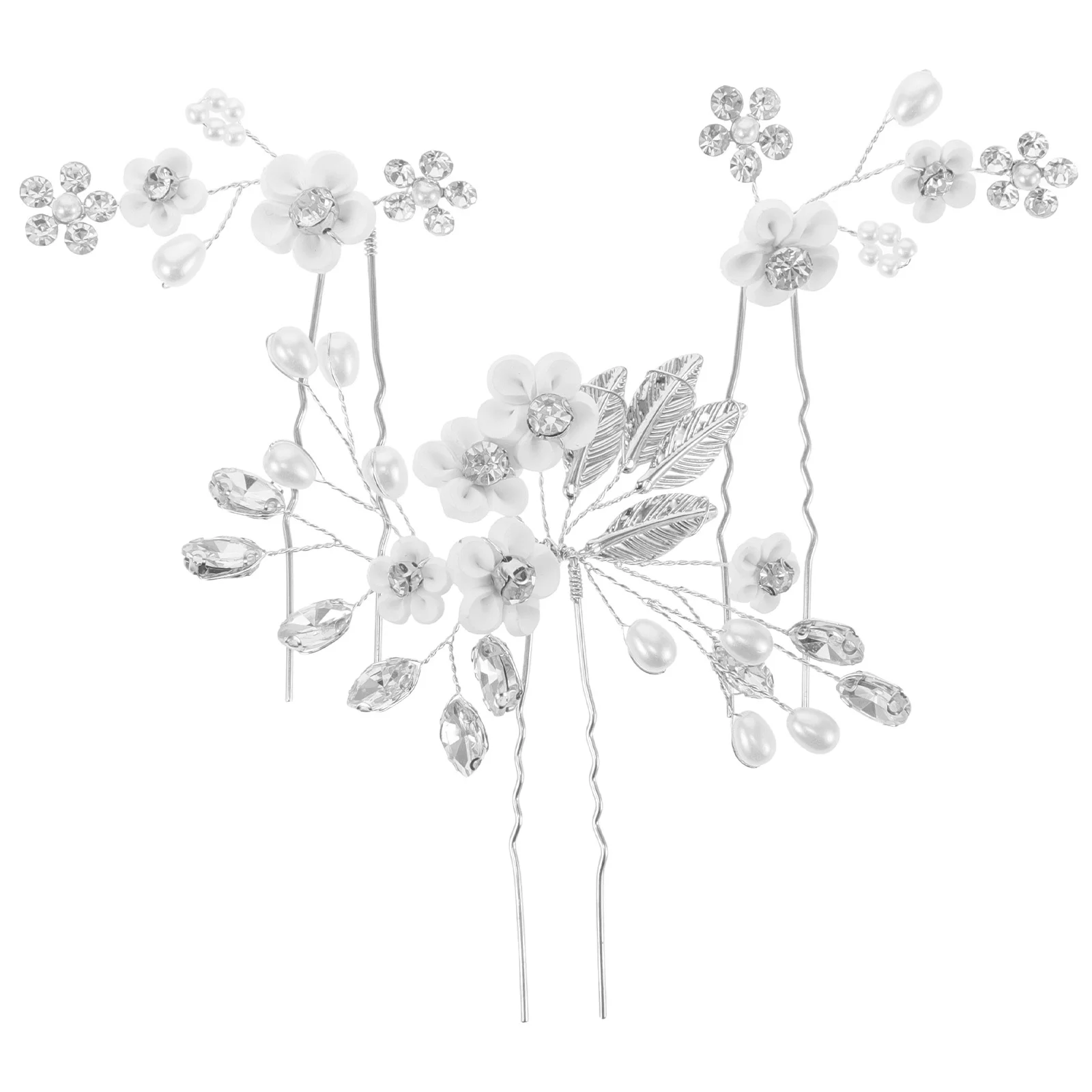 

1Set Bridal Hairpins Floral Design Wedding Accessories Elegance Lightweight Comfort Versatile Updos Loose Waves Special