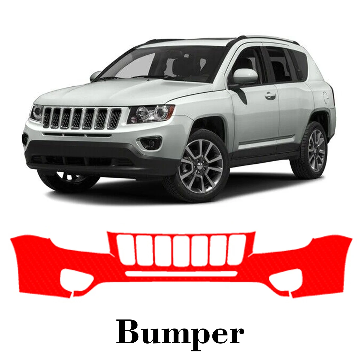 

Car Precut Paint Protection Film Front Bumper Anti-scratch Exterior TPU PPF For Jeep Compass 2011-2016