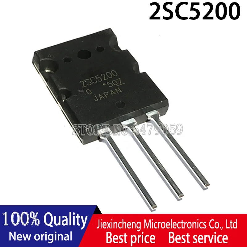 10PCS 2SA1943 2SC5200 A1943 C5200 TO-3PL เครื่องขยายเสียงหลอดคุณภาพดี