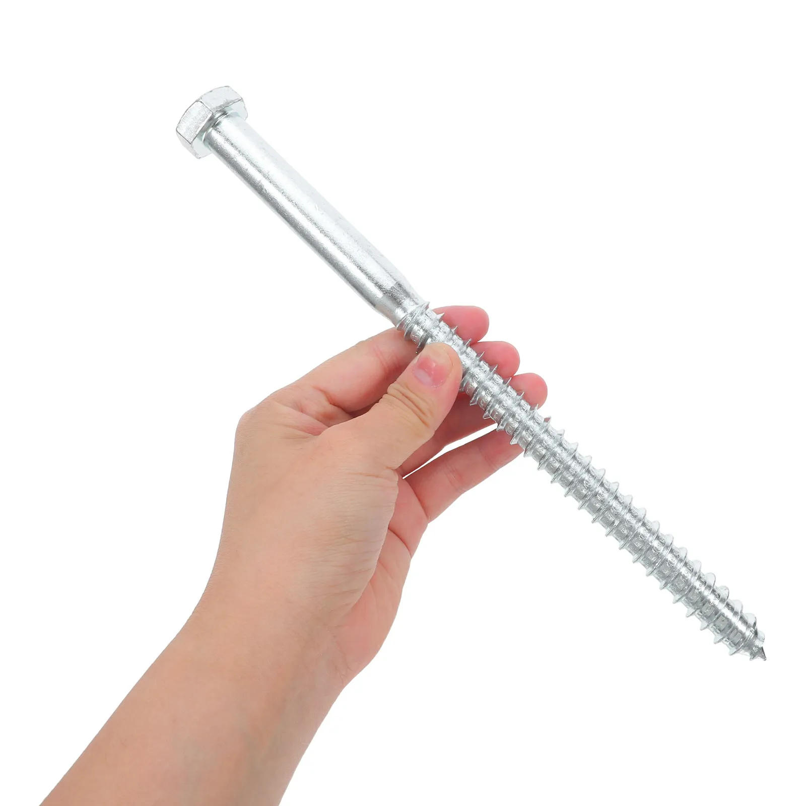 2Pcs Galvanized Hex Lag Screws Heavy Duty Carbon Steel M16x250 for Decking Framing Outdoor Wood Projects Weatherproof Structural