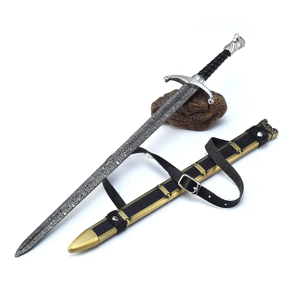 30cm medieval cavaleiro arma espadas game of tronos filmes tv periférico arma de metal modelo ornamento artesanato menino coletor brinquedo presente