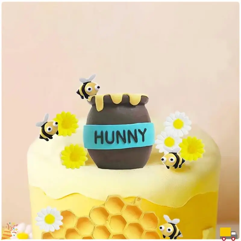 Honingpot Cake Topper Honingraat Cake Daisy Honingraat Bee Versieren Bijen Thema Verjaardag Decoratie