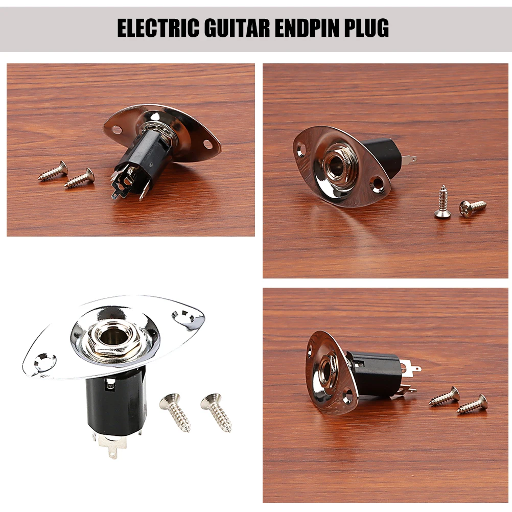 

Tail Pin Jack Guitar Parts Replacement Threaded End Wiring Metal Acoustic Strap Adapter Socket Endpin for Bass