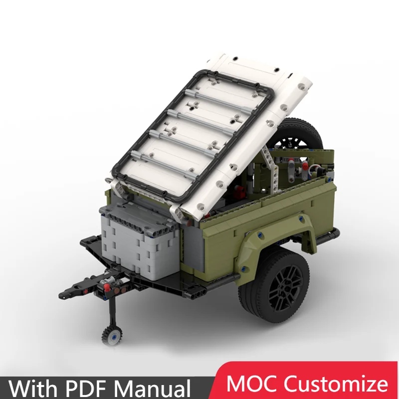 

NEW Model 1051 PCS MOC Creative Camping Off-Road Trailer Modular Building Blocks Model Educational Assembly Toy For Boys Gifts