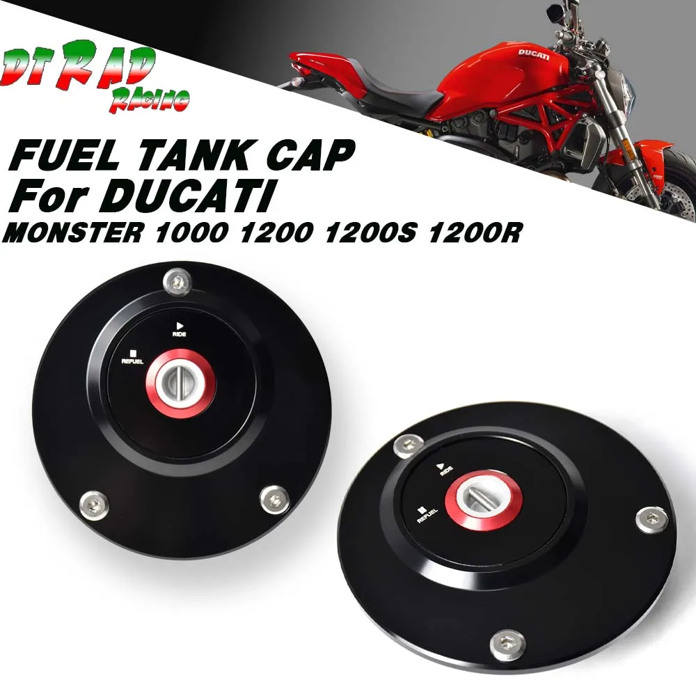 

Motorcycle Racer With Key Plug Fuel Cover Quick Release Cap For DUCATI MONSTER 1000 1200/S/R Engine Gasoline Tank Accessories