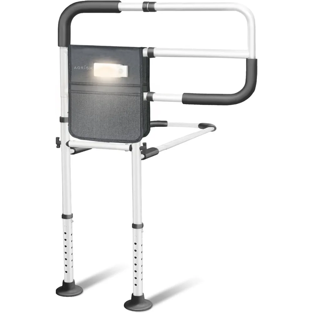 

Bed Rail for Elderly, Bed Assist Grab Bar Handle with Motion Sensor Light & Storage Pouch, Bed Rails for Elderly Adults Safety G