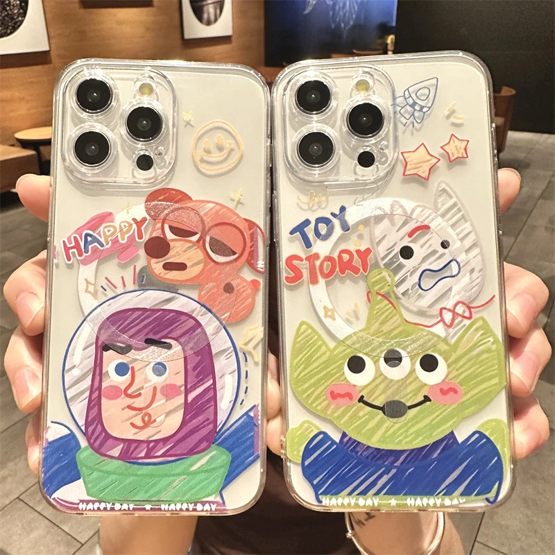 Disney Monsters Toy Story Magsafe Magnetic Wireless Charge Case For iPhone 15 14 13 12 11 Pro Max Mini XS XR 8 7 Plus SE 2020