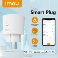IMOU Matter WiFi enchufe inteligente 16A enchufe de la UE toma de electrodomésticos Mini adaptador de enchufe inteligente Control de aplicación funciona con Alexa Google Home