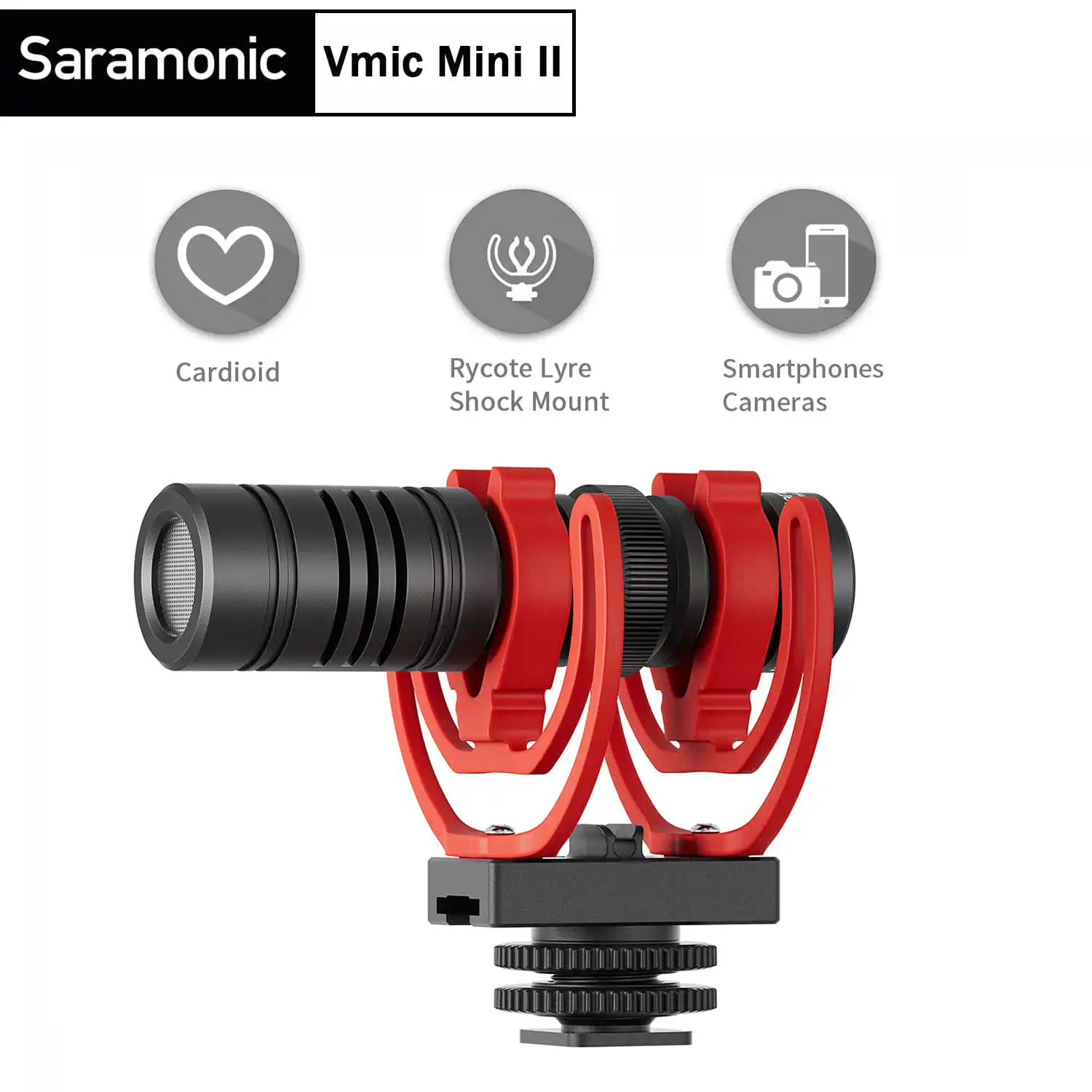 

Saramonic Vmic Mini II Professional On-camera Shotgun Condenser Microphone for PC Mobile Android iPhone Streaming Youtube Vlog